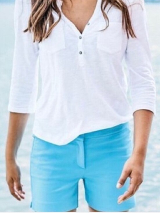 Boden Pants - Boden Womens Blue Cotton Richmond Sail Blue Bermuda Chino Preppy Shorts. Sz 6